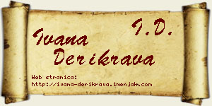 Ivana Derikrava vizit kartica